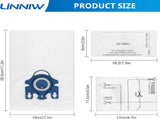 20 Pack 3D Airclean GN Cleaner Bags and 20 Pack JM Bags Compatible with Miele Canister V1259-DP01-F-581