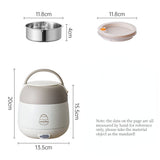 Portable Electric Lunch Box 65&degC Constant Rapid Heating, 304 Stainless Steel Removable Inner V1232-DRWCH-001