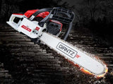 Giantz Chainsaw Petrol 58CC 20" Bar Commercial E-Start Pruning Chain Saw White CSAW-FT-20-RDWH