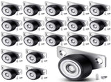 20 Set 1.25 Inch Small Side Mount Caster Wheels Little Drawer Rollers Mini Low Profile Casters Non V1258-DP02-C-3040