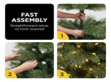 Christabelle 1.8m 6ft Grand Sierra Christmas Tree Pre Lit Multi Function LED Memory Wire Artifi 112_WFLGS6