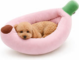 Banana Bed, Banana Shaped Pet Bed for Cats & Small Dogs - Cozy Cave Design with Machine Washable V1107-135-98944-GRN-SMALL
