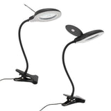 Clip On Magnifying Glass with Light Iron and PP Adjustable LED Magnifying Desk Lamp for Soldering V1294-YM0706-3117230248311