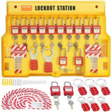 Electrical Lockout Tagout Kit, 60 PCS Safety Lockout Tagout Station Includes Padlocks, Hasps, Tags, V952-AQSJTZ60JDGB62SHMV0