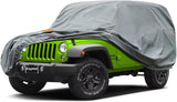 Heavy Duty Jeep 2dr Car Cover, Custom Fit Jeep Wrangler 2 Door CJ YJ JK JL Waterproof All Weather V1258-DP02-WO-94