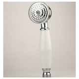 Complete bathroom shower head, anti-limescale shower head with ceramic handle, silver shower head, V1189-LC-LY-00123