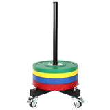 Vertical Olympic Bumper Plate Stacker with Wheels V1409-SKU-7351