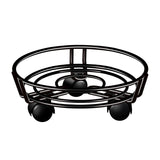 Movable Iron Potted Plant Stand for Home Garden Decoration-Black V1161-101164