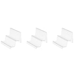 Wallet Holder Stand 3Pcs Transparent Acrylic Desktop Storage Rack V1366-AZ2-W-13564