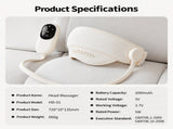 Head and Eye Wraparound Massager with Adjustable Strap and Handheld Controller for Home Relaxation, V1341-ZY-HB2J9M7R-BEIGE