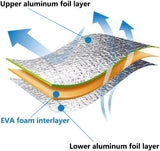 Double Sided Aluminium Foil Foam Camping Mat, Waterproof Insulated Ground Sheet for Tents, Beach, V1189-LC-AMZ-00059