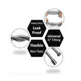 5 m Extra Long Stainless Steel Shower Hose, Solid Brass Connector, Universal Anti-Burst Design, G1/2 V1189-LC-LY-00104