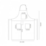 40 Inch Split-Leg Artist Ceramic Apron With 3 Pockets, Stain Resistant Work Apron For Adult Pottery V1369-AZ3-W-15198
