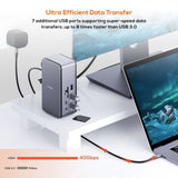 mbeat 14-in-1 USB4 Docking Station with 8K Video, 40Gbps Data - Space Grey V186-MB-U4DOCK-01