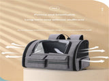 Grey Collapsible Pet Carrier Backpack with Trolley Sleeve V888-ELOSUNG10814
