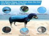 Dog Raincoat Lightweight Waterproof Reflective Hooded Cape Large Dogs Yellow 3XL V1263-JX-7974-6