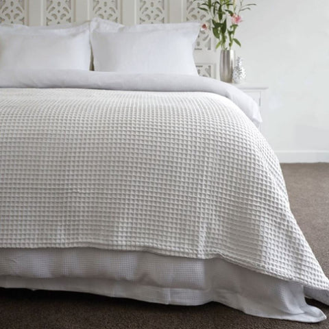 Jenny Mclean Ardent Premium Super Soft Cotton Waffle Blanket White Queen V442-RAN-BLANKET-ARDENTWAFFLE-WHITE-QS