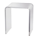 Acrylic End Table, C-Shaped Lucite Side Table, Clear Acrylic Side Table for Drink, Food, Snack used V952-YKLBZXTMSDGZUGWAPV0