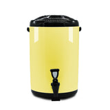 SOGA 12L Stainless Steel Insulated Milk Tea Barrel Hot and Cold Beverage Dispenser Container with VICDISPENSER12LYEL