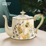 Ears of wheat European afternoon tea coffee cups saucers and teapot V488-TP-EOW,TCS-EOW