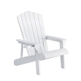 Gardeon Outdoor Chairs HDPE Adirondack Beach Chair Sun Lounge Patio Furniture Garden white FF-BEACH-HE-WH