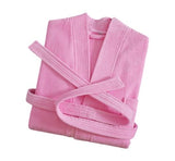 Pink Soft Absorbent 100% Cotton Terry Bathrobe - 120cm Long Adult Towel Robe with 140cm Chest, V888-ELOSUNG55411