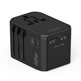 CHOETECH PD6045 GaN Tech 2C2A 45W Travel Adapter with US EU UK AU Plugs Black V28-ELECHOPD6045