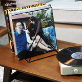 Victrola Eastwood II Turntable - Black Gadhouse Vinyl Rack Bundle - Black V398-VTR-74-BLK-VR