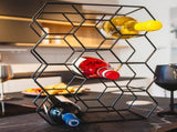 CARLA HOME 14 Bottle Freestanding Modern Metal Countertop Wine Rack Countertop LSB-36083