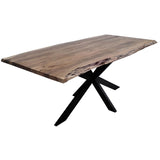 Lantana Dining Table 180cm Live Edge Solid Acacia Timber Wood Metal Leg -Natural V315-VOD-ELBA-09