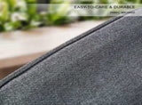 4X Wooden Bar Stool Dining Chair Fabric SOPHIA 74cm GREY V274-FT-WBSFAB-84GY4