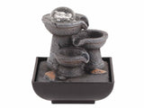 LED Illuminated Tabletop Waterfall Flowing Water Fountains with Ball for Home Office Feng Shui V1294-YM0901-3111200179311