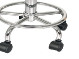 Levede Swivel Office Chair Round Rolling Stools PU Leather Height Adjustable BR1071-BK-M-AU