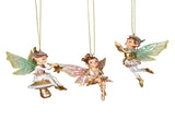 Christabelle 3 Fairy Christmas Ornaments Assorted Novelty Figures 10cm Xmas Tree Decorations Ha 112_SHD2009