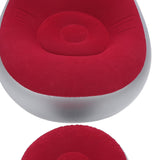 Inflatable Lounge Chair Folding Portable Blow Up Sofa with Footstool for Indoor Outdoor Balcony V1294-YM0901-3116250000411