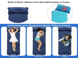 Orange Portable Outdoor Inflatable Mat - Foot-Operated Camping Sleeping Pad V888-ELOSUNG18327