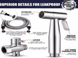 Stainless Steel Douche Bidet Toilet Spray Shower Shattaf Diverter Kit Handheld V201-W13677435