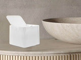 Space Saving White Desktop Garbage Bin with Push Top Lid for Home and Work V1366-AZ2-W-22145