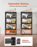 VEVOR Storage Shelves 16" D x 32" W x 63" H 5-tier Garage Storage Shelving，406 x 813 x 1600 mm V952-JSBSXHJ16326QJTGOV0