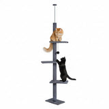 CARLA HOME Floor to Ceiling Cat Tree Tower with Adjustable Height 230-286cm for Indoor Cats V178-36388