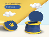 Kids Portable Travel Potty Foldable Training Toilet Seat - Blue - Compact Car & Camping Emergency V888-ELOSUNG41451