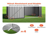 1533 x 876 x 1815 mm Metal Garden Shed, Storage Building with Lockable Door & 2 Louver Vents, Sloped V952-GJF53FTHHSMSOZT3V001V0