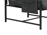 Levede Metal Framed Lounge Chair Linen in Dark Grey CH1150-DG_NZ