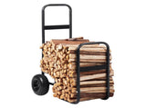 Firewood Log Cart, 113 kg Load Capacity, Outdoor and Indoor Wood Rack Storage Mover with Pneumatic V952-DCCH43XH27XWYTWGDV0