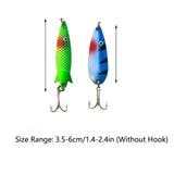 30Pcs Spoon Lures Metal Lures Set Colorful Fishing Spinners Baits with Treble Hook for Saltwater V1369-AZ3-W-21418