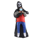 Black Scary Ghost Inflatable Costume Adult Halloween Party Funny Waterproof Cosplay Costume Props V1294-YM0703-3115230047911
