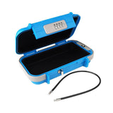 Portable Safe Box Combination Code Security Case LockBox with Removable Chain Blue V1263-JX-7156-1