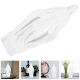 White Resin Virgin Mary Statue Decorative Figurine for Home Office Bookshelf Mantel Display V1192-AZ-W-27610