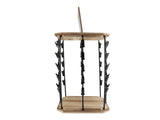 Chip Rack Display Stand 5 Tiers 40 Clips 360 Degree Rotating Snack Organizer with Wooden Base for V1294-YM0901-3118240260411