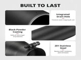 5" to 6" Diesel Exhaust Tip for Trucks, Universal Bolt-On, Black Powder Coated Stainless Steel, 15" V1258-DP02-C-3116